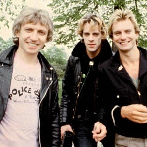 UNITED KINGDOM - JUNE 01: Photo of Andy SUMMERS and Stewart COPELAND and POLICE and STING; L-R: Andy Summers, Stewart Copeland, Sting - posed, group shot (Photo by John Rodgers/Redferns)