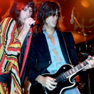 Aerosmith performing in 1975