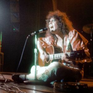T. Rex's Marc Bolan performing