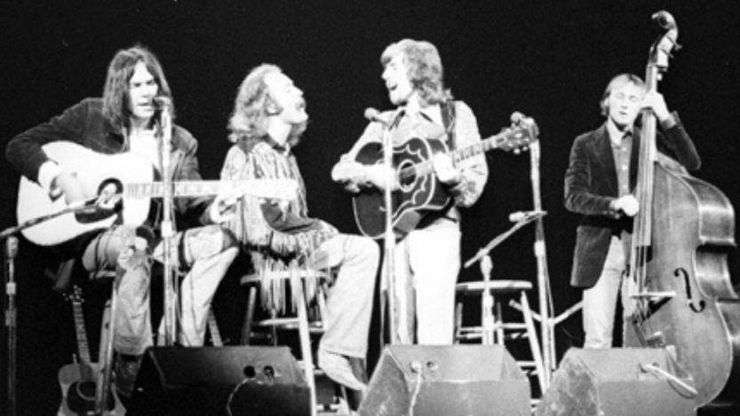 Crosby, Stills, Nash and Young performing