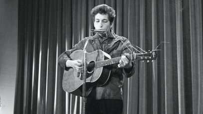 Bob Dylan rehearsing for the Ed Sullivan Show
