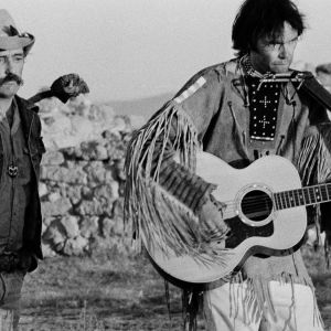 Neil Young and Dennis Hopper in 'Human Highway'