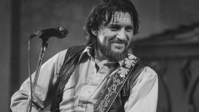 Waylon Jennings performing