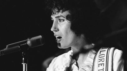 Loretta Lynn performing at the Grand Ole Opry