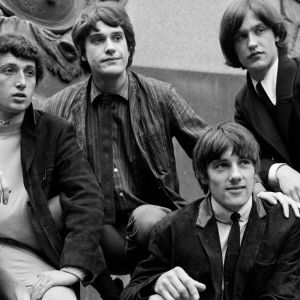 The Kinks posing outside