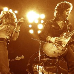Led Zeppelin performing in 1972