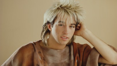 LONDON - JANUARY 01: Limahl from UK Pop band Kajagoogoo posed in London in 1983 (Photo by Mike Prior/Getty Images)