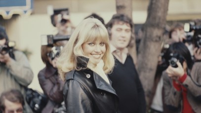 Australian actress and singer Olivia Newton-John holds a press conference at the Inn On The Park, London, UK, 29th November 1978. She is starring in the 1978 film adaptation of the musical 'Grease'. (Photo by Keystone/Hulton Archive/Getty Images)