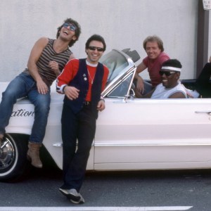 Bruce Springsteen and the E Street Band pose for a portrait in June 1984, shortly before the launch of their blockbuster "Born In The U.S.A." tour. (Photo by David Gahr/Getty Images)