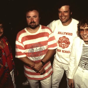 MINNEAPOLIS - OCTOBER 1987: Surf Rock band The Trashmen pose for a portrait at First Avenue nightclub in Minneapolis, Minnesota in October 1987. (Photo by Jim Steinfeldt/Michael Ochs Archives/Getty Images)