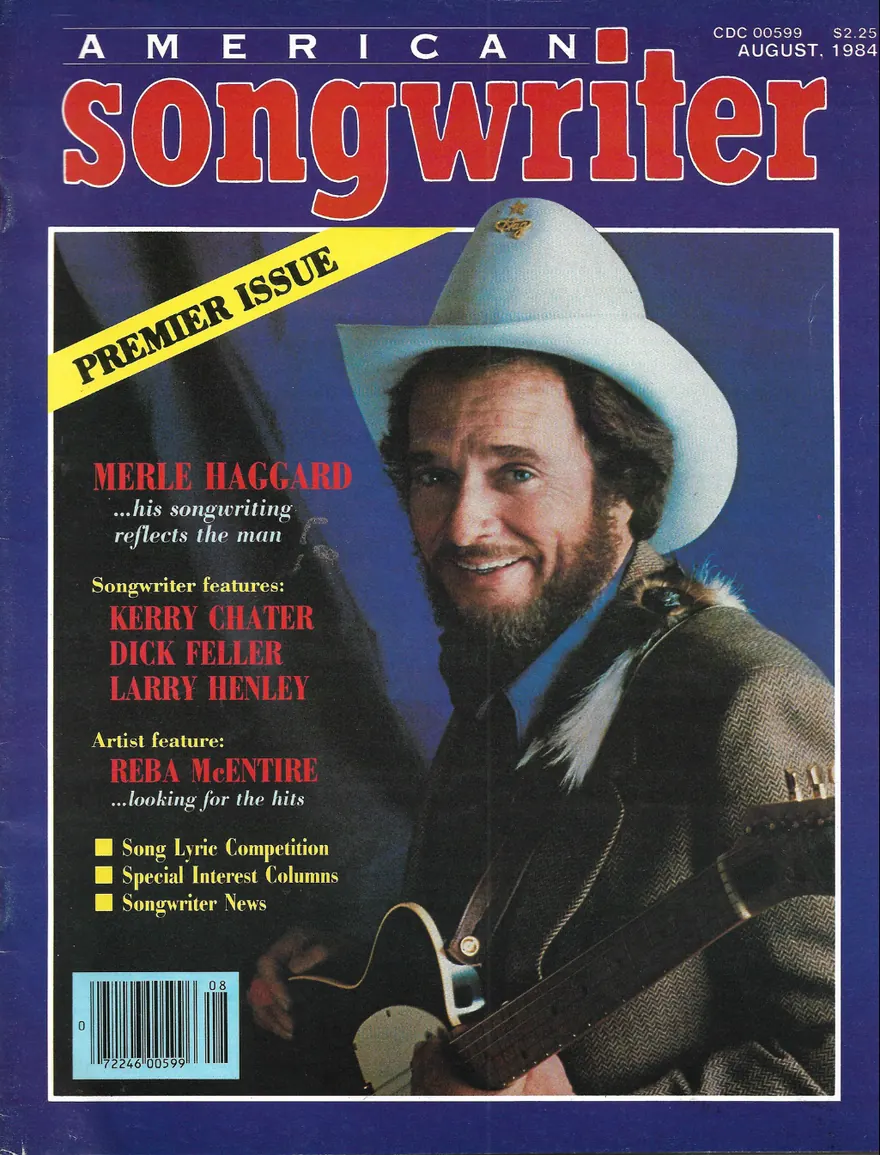 American Songwriter premiere issue, August 1984, featuring Merle Haggard on the cover