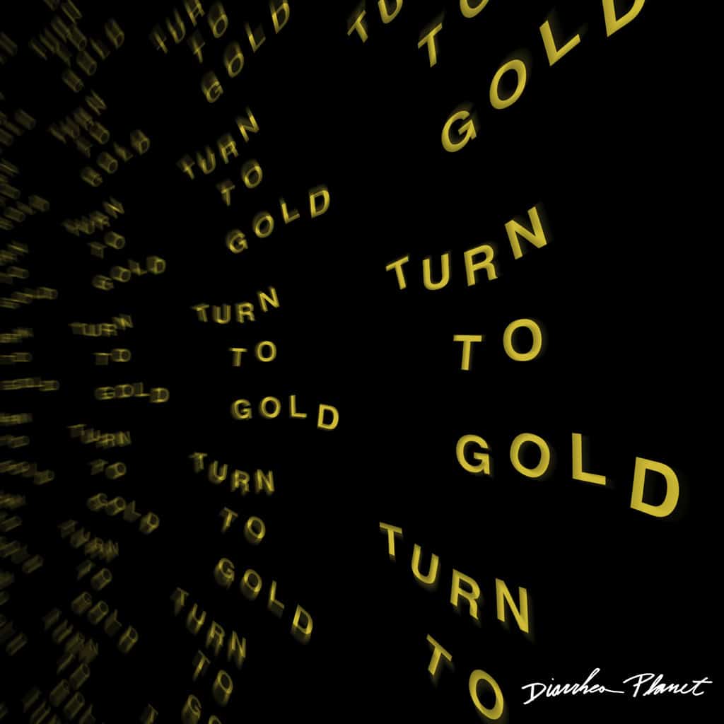 goldish front cursive