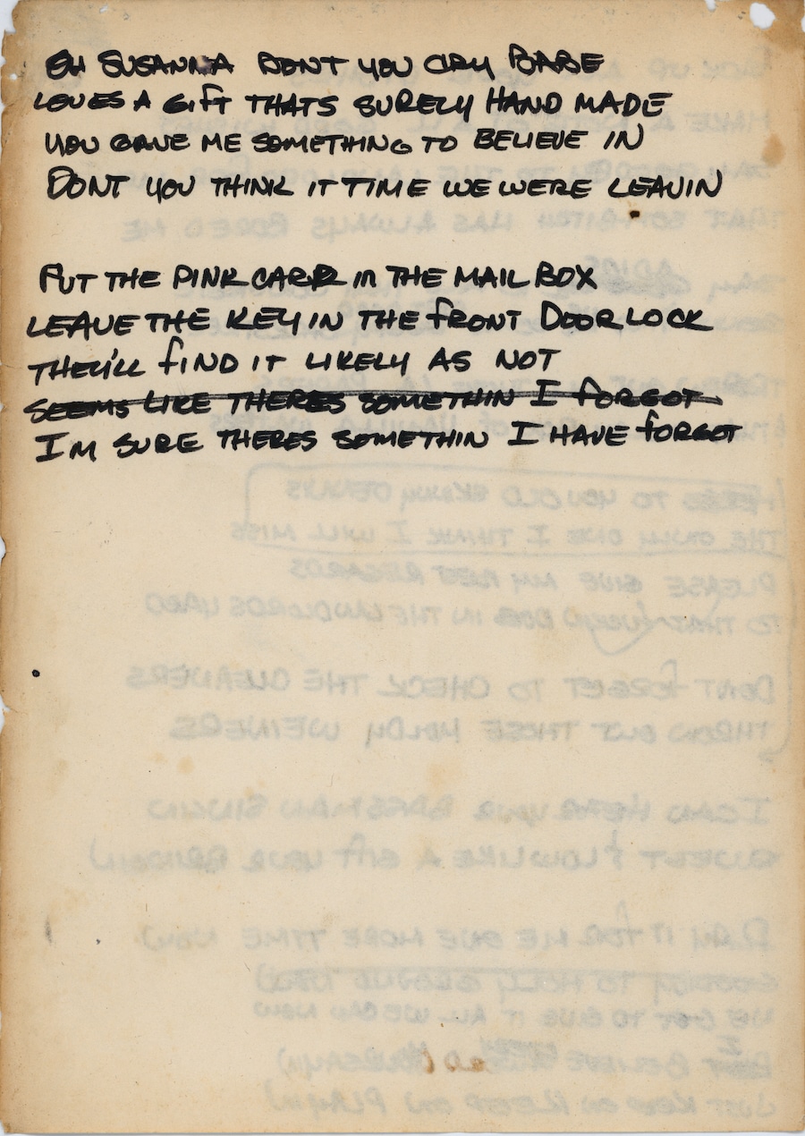 LA Freeway handwritten lyrics