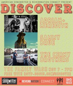 November DISCOVER Series Tonight at Nashville’s Family Wash