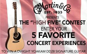 The May/June 2017 High Five Contest: 5 Favorite Concert Experiences