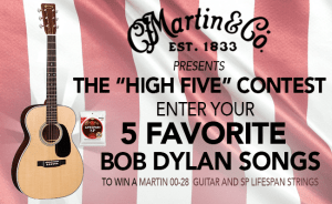 The “High Five” Contest: 5 Favorite Bob Dylan Songs