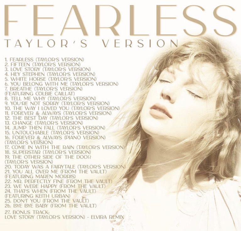 Taylor Swift Reveals 27-Song Tracklist of Upcoming 'Fearless