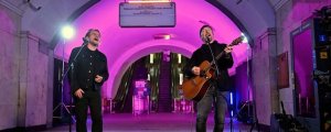 U2’s Bono and the Edge Give Surprise Performance in Subway Bomb Shelter in Kyiv, Ukraine