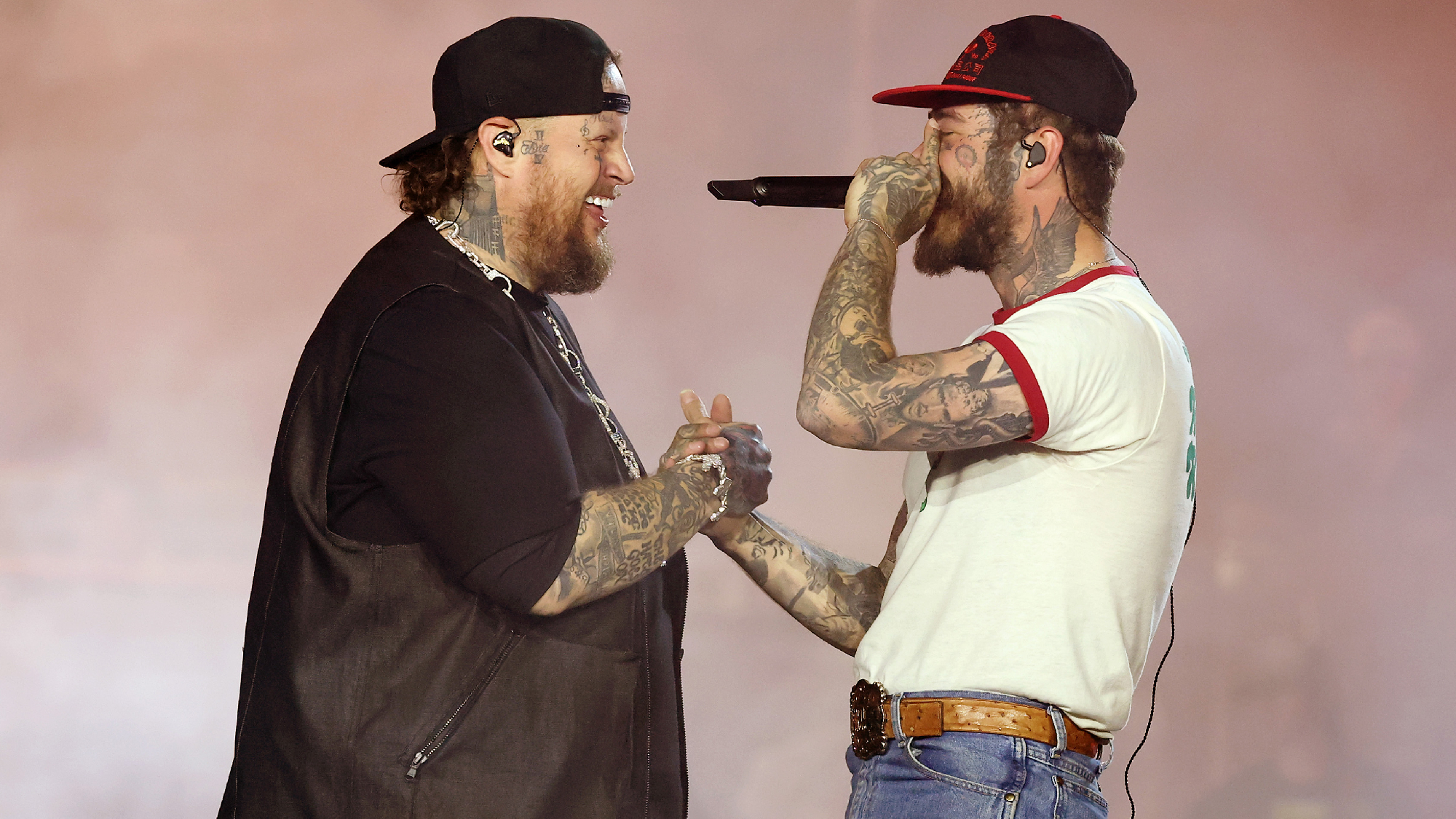 Jelly Roll Fights Back Tears as Post Malone Celebrates His Incredible Journey Onstage